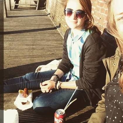 Avec ma soeur d'accueil :)