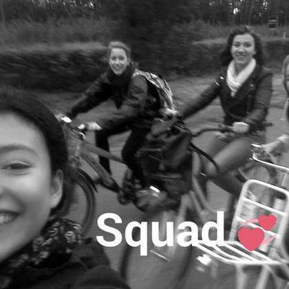 Avec mes amies Mexicaine, Autrichienne et Lettonne :)