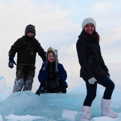 Une apres-midi d'hiver avec mes freres d'accueil.