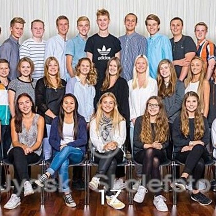 voici ma classe Danoise. j'étais entre la seconde et la première.
