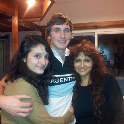Avec ma famille d'accueil.