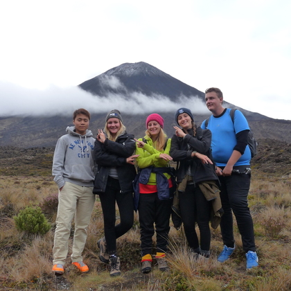 Treck avec la classe de géo, Tongariro crossing